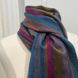 SHUPACA Alpaca Blend Colorful Scarf 74" X 11 3/4" Soft & Cozy